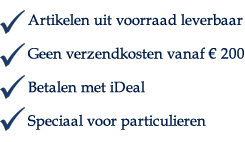 Artikelen uit voorraad leverbaar
Geen verzendkosten
Betalen met iDeal
Speciaal voor particulieren